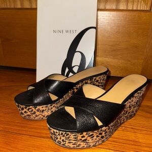 Vintage Nine West Platform Wedge Sandal